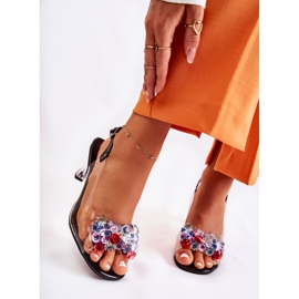 S.Barski Sandali Eleganti Con Cristalli Neri Lanette nero multicolore 1