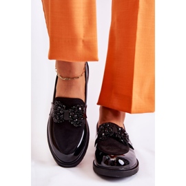 S.Barski Francesine Da Donna Laccate Con Fiocco Nero Laurent 2