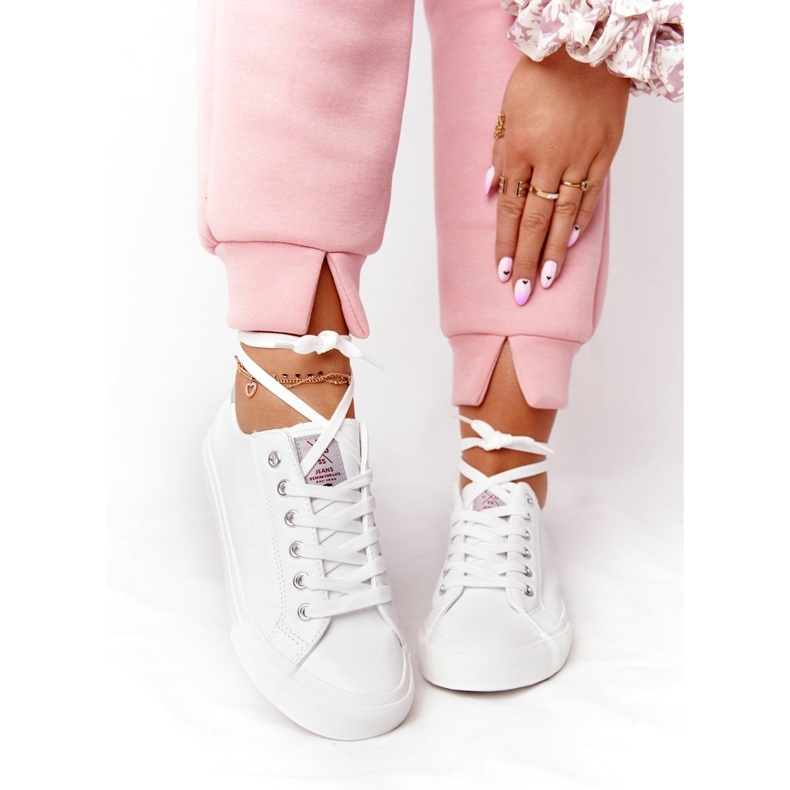 Big Star Sneakers Donna Ecopelle Cross Jeans HH2R4001C Bianco bianca 3