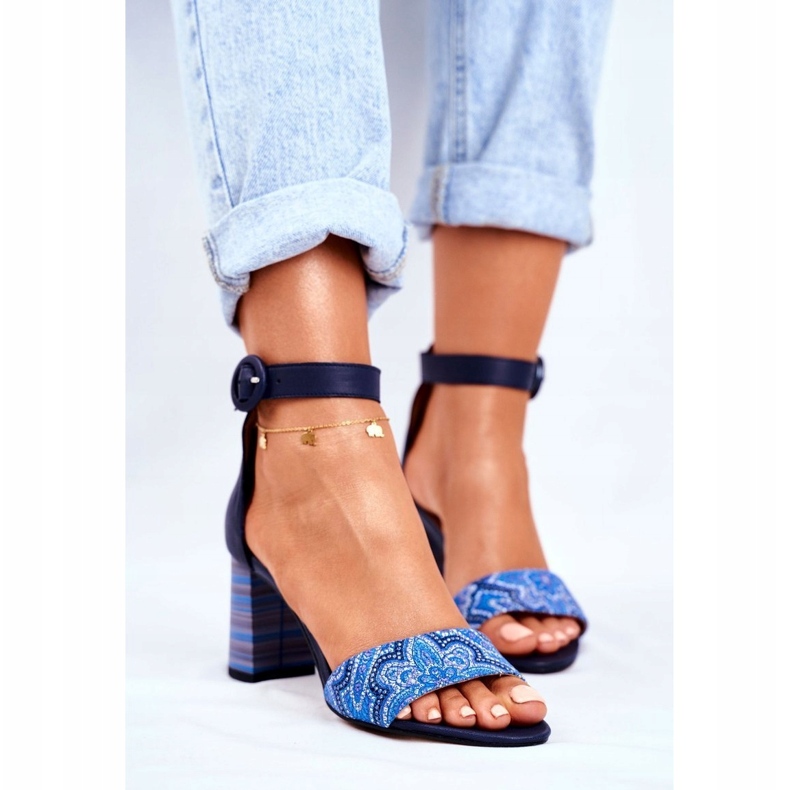 Sandali da donna Maciejka Pelle Blu Navy 04235-17 / 00-5 3