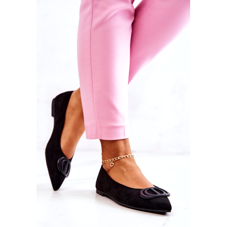 PS1 Ballerine In Pelle Scamosciata Nello Spitz Neriso Nero 5