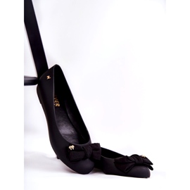 PH1 Ballerine in gomma da donna con fiocco Fergie nero 5