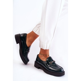 Scarpe Laccate Con Ornamento D'argento Hestill Verde 2