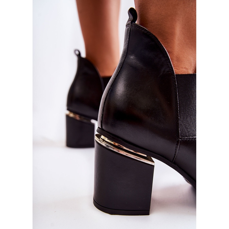 Stivali in pelle con tacco alto Laura Messi 2506 neri nero 1