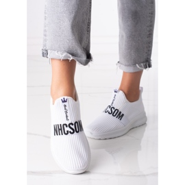 Sneaker da donna in tessuto bianco Shelovet 1