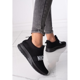 Sneakers da donna in tessuto nero Shelovet 1