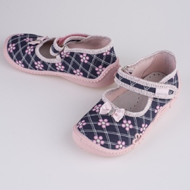 Ciabatte da bambina stampa Viggami Inka blu navy rosa 2