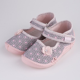 Ciabatte da bambina Viggami Anielka stampate rosa grigio 1