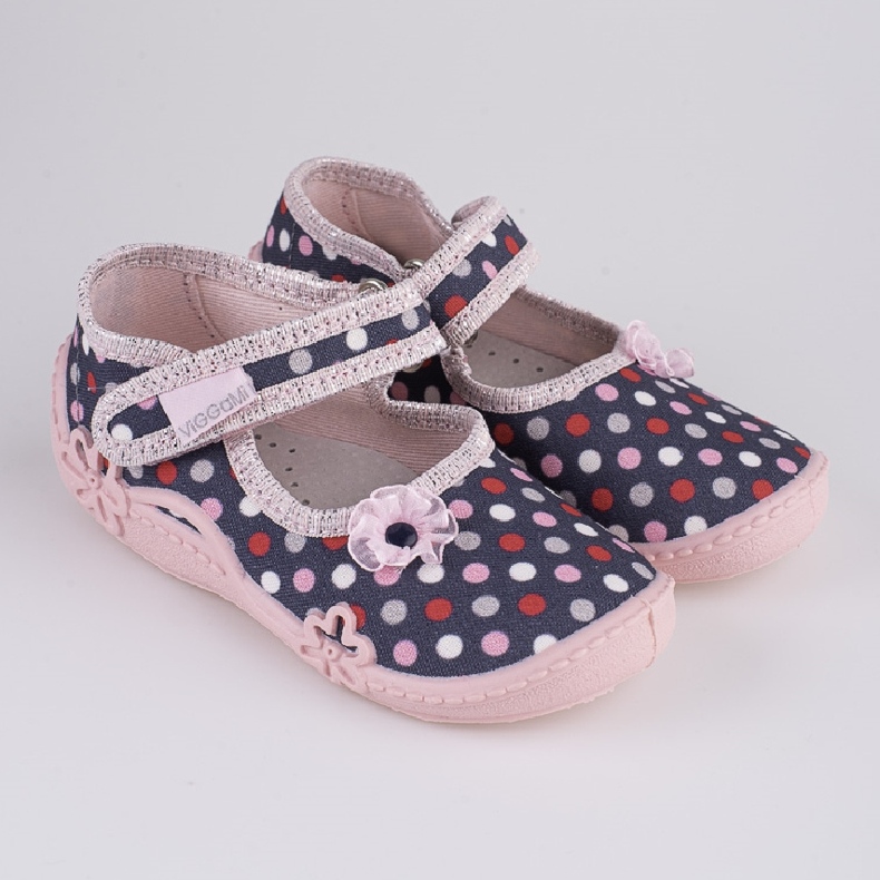 Ciabatte da bambina Viggami Monika pois multicolore 1