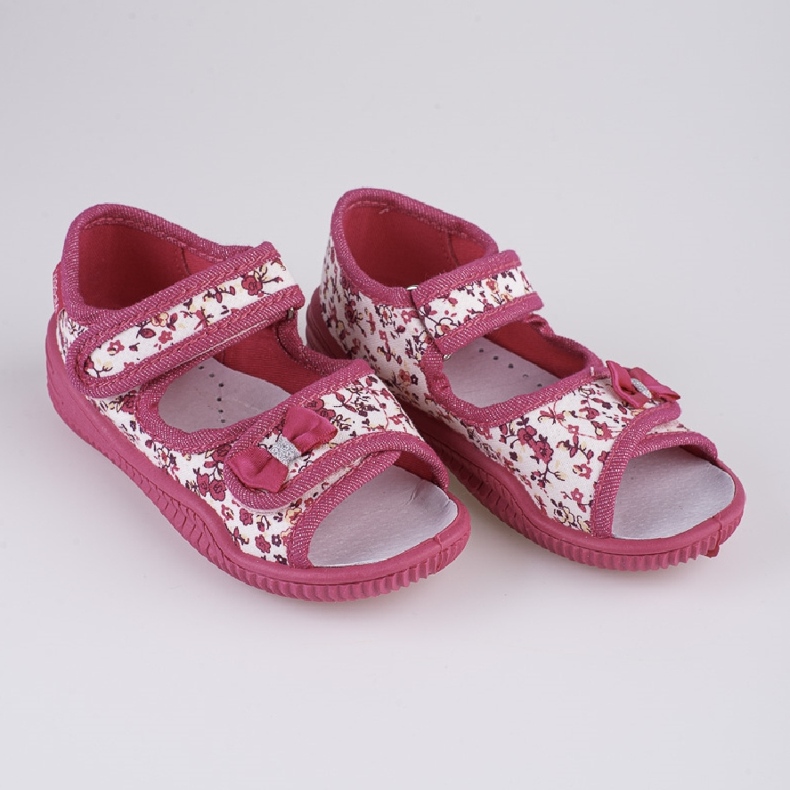 Ciabatte da bambina Viggami Hania fiori rosa 1
