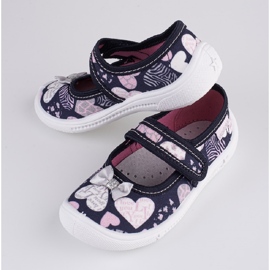 Ciabatte da bambina Viggami Dorothy del cuore blu navy 1