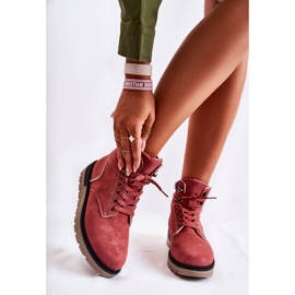 Stivaletti In Pelle Sulla Piattaforma Ressa Rossa rosso 2