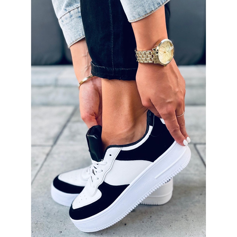BM Zetto Scarpe sportive da donna nere bianco nero 1