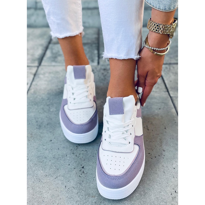 Scarpe sportive da donna Zetto Purple bianco viola 1