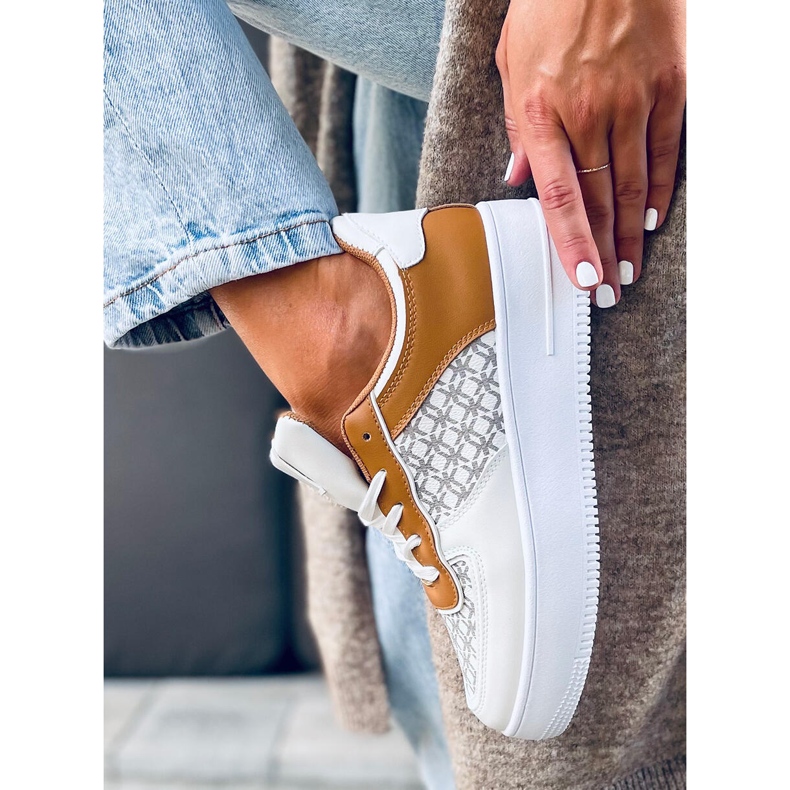 Scarpe sportive da donna Glovi White bianca multicolore 1