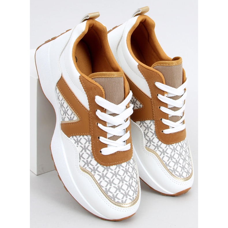 Scarpe da ginnastica bianche Akira bianca marrone 2