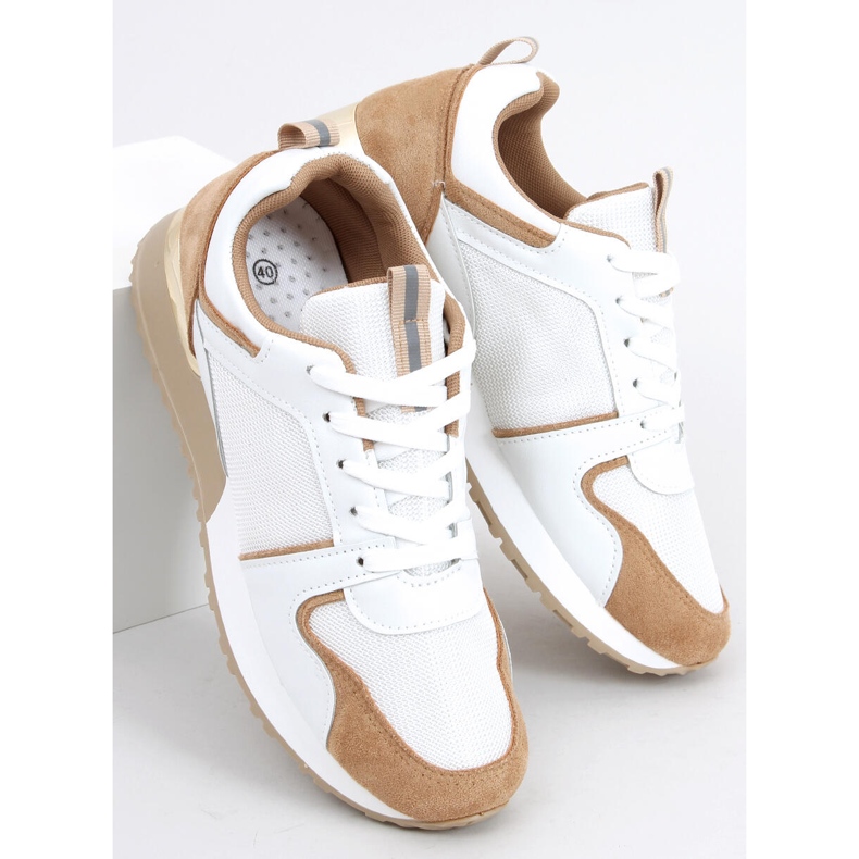 Scarpe da ginnastica Montse Khaki bianca cachi 2