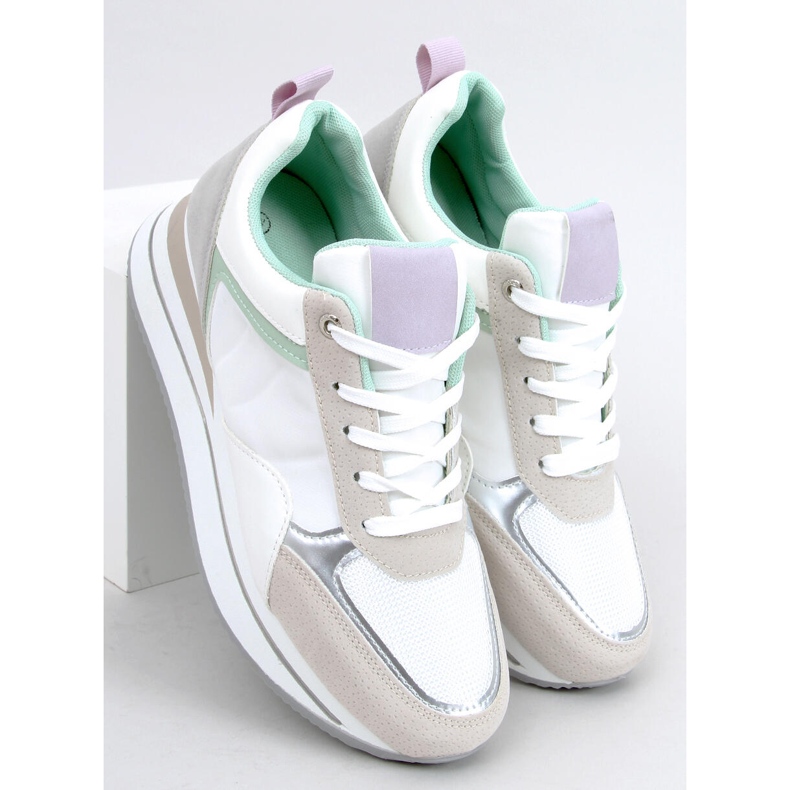 Sneaker con zeppa Bahar Grey beige viola d'argento grigio multicolore 2