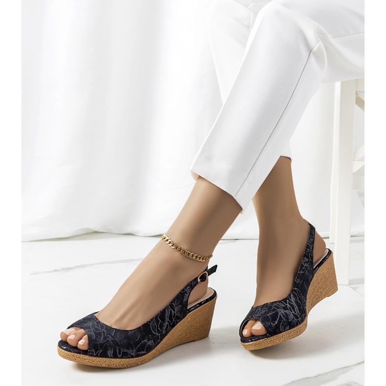 Sandali con zeppa Beldesa neri nero 1