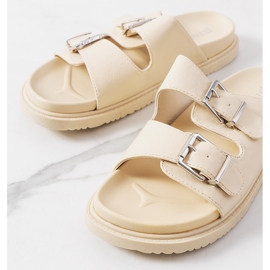 Pantofole beige da donna Grayson 1