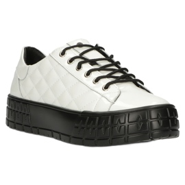 Filippo Eleganti sneakers in pelle verniciata DP3932/22 Bianco 3