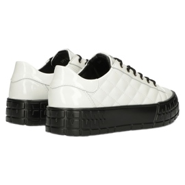 Filippo Eleganti sneakers in pelle verniciata DP3932/22 Bianco 5