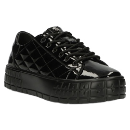 Filippo Sneakers in pelle trapuntata alla moda DP3932 / 22 BK nero 1