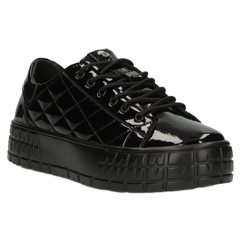 Filippo Sneakers in pelle trapuntata alla moda DP3932 / 22 BK nero 1