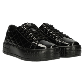 Filippo Sneakers in pelle trapuntata alla moda DP3932 / 22 BK nero 4