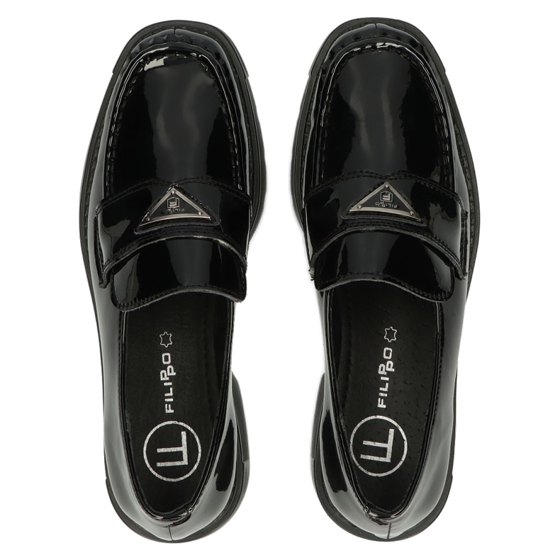 Filippo DP3930/22 BK Mocassini Laccati, Nero 3