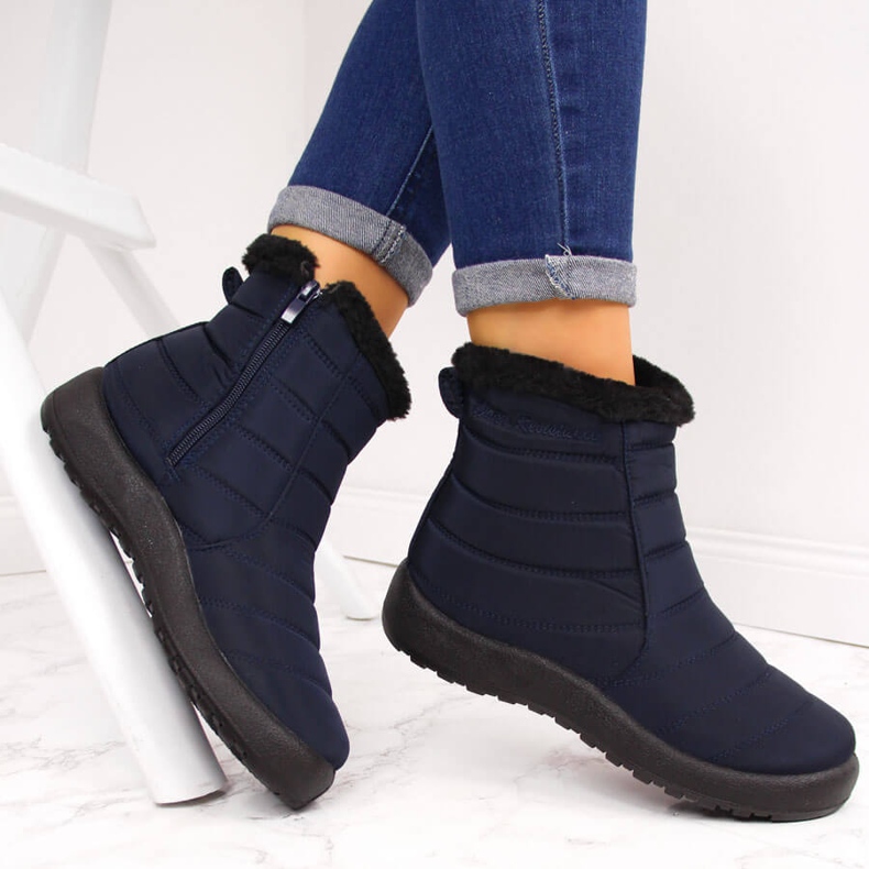 Doposci impermeabili con cerniera NEWS blu navy 1