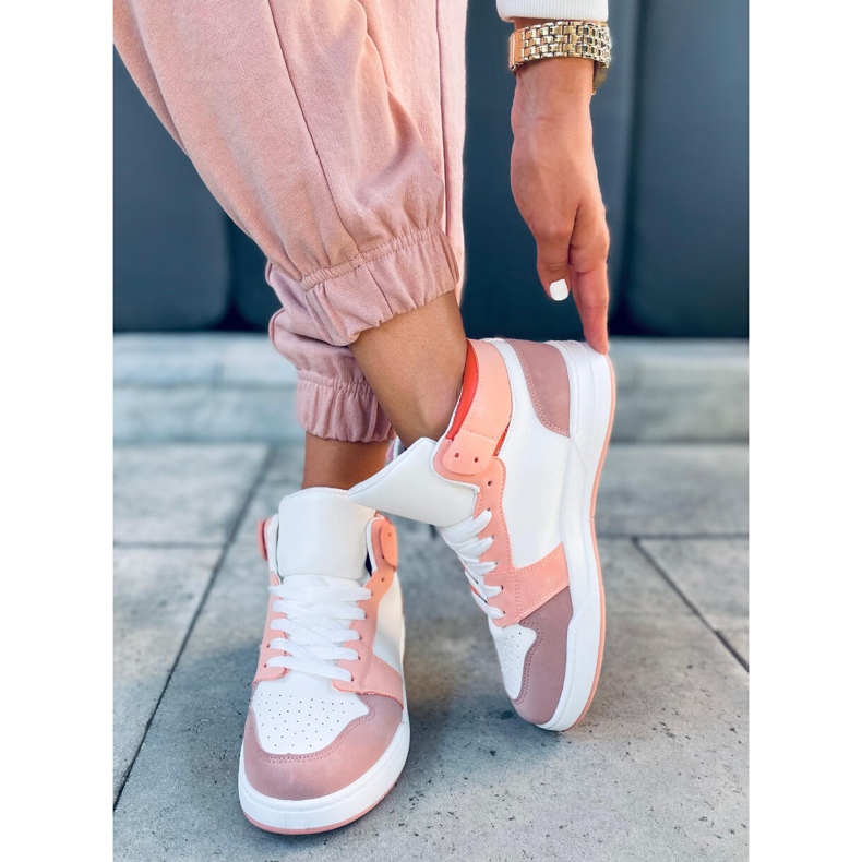 Sneaker alta Clowsi Arancio bianca multicolore 1