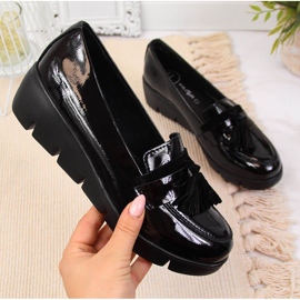 Scarpe da donna in vernice nera Filippo nero 2