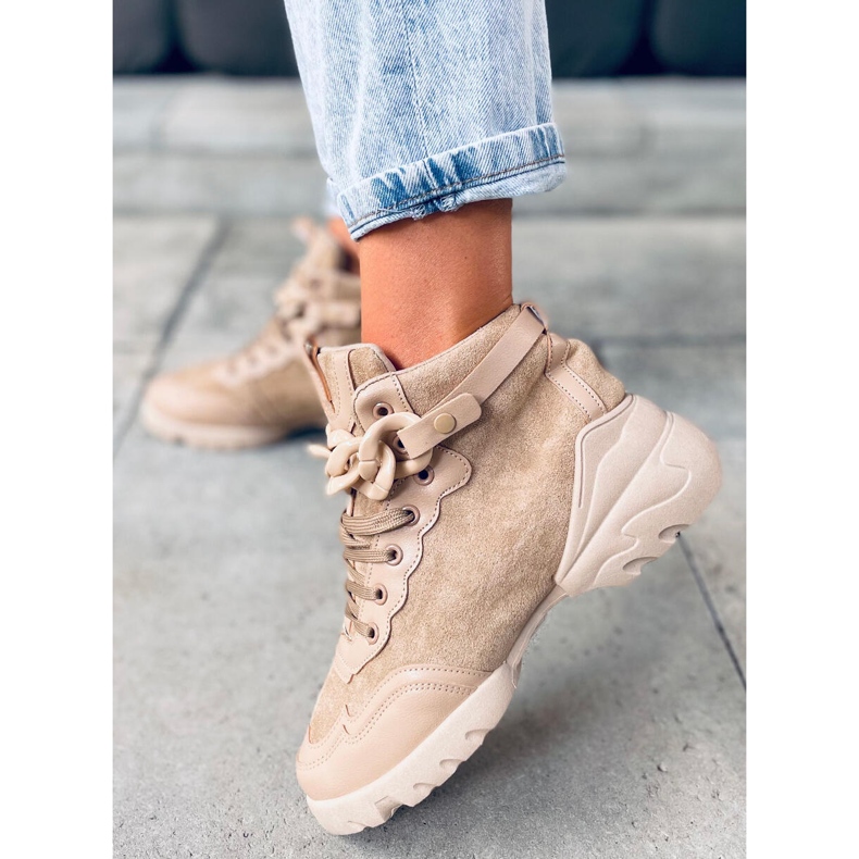 Sneakers con catena staccabile Peri Khaki beige 1