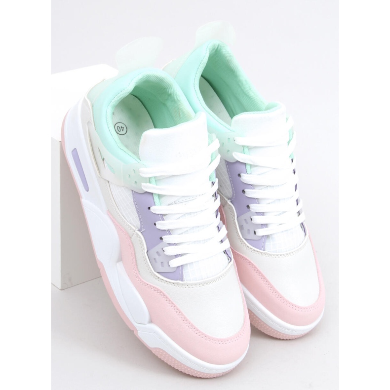 Sneakers Inika Multi Beige bianca viola rosa multicolore verde 2