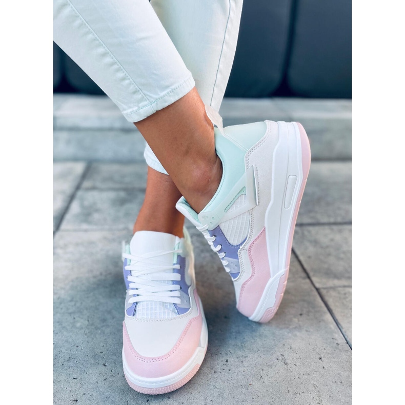 Sneakers Inika Multi Beige bianca viola rosa multicolore verde 1