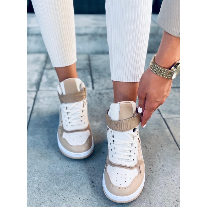 Sneaker alta Carlota Khaki beige 1