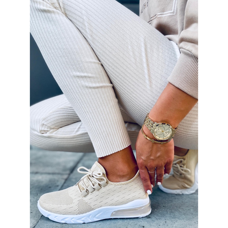 Kessi Scarpa sportiva a calzino beige 1