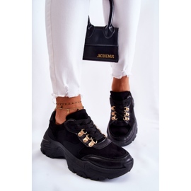 PG1 Scarpe sportive da donna in pelle scamosciata Sneakers nere Gran Bretagna nero 2