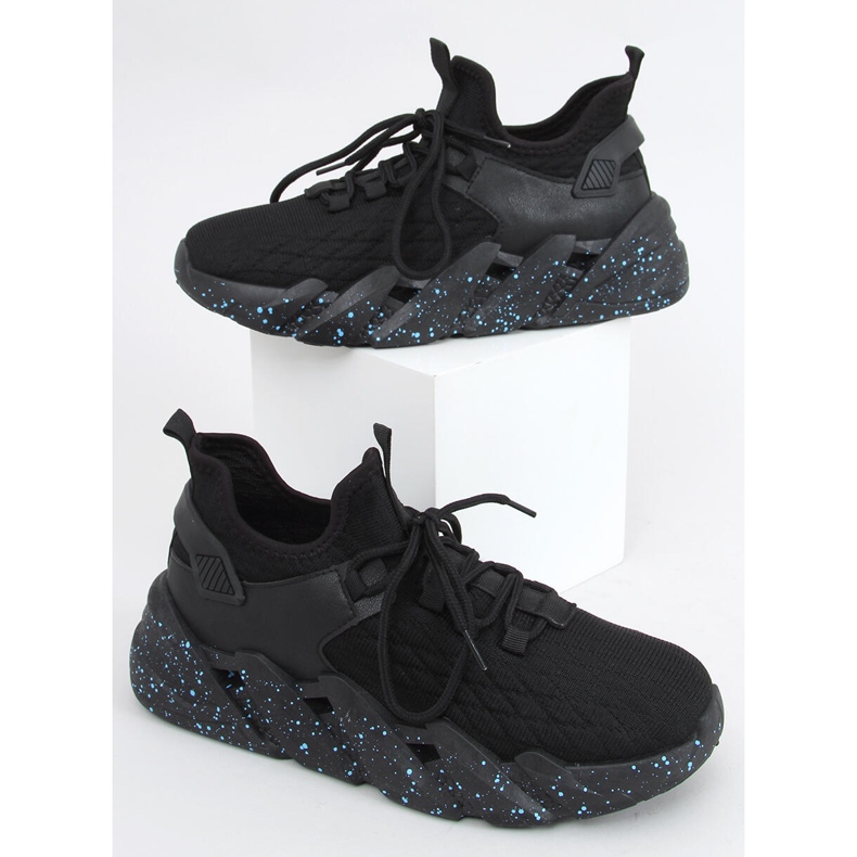 Scarpe sportive a calzino Indu Black nero 2