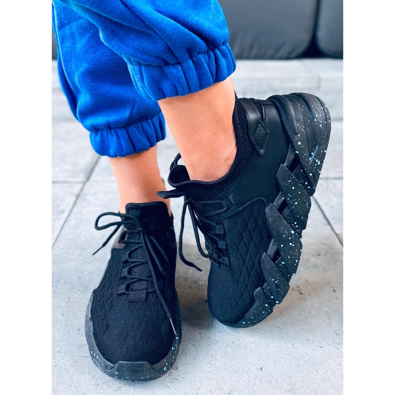 Scarpe sportive a calzino Indu Black nero 1
