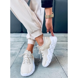 Scarpe sportive a calzino Indu Beige 1