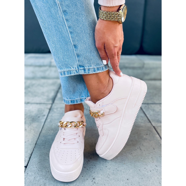 Sneakers Oxys Pink con catena rosa 1