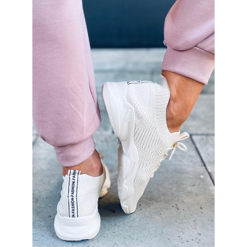 Scarpe sportive a calzino Fresto Beige 1