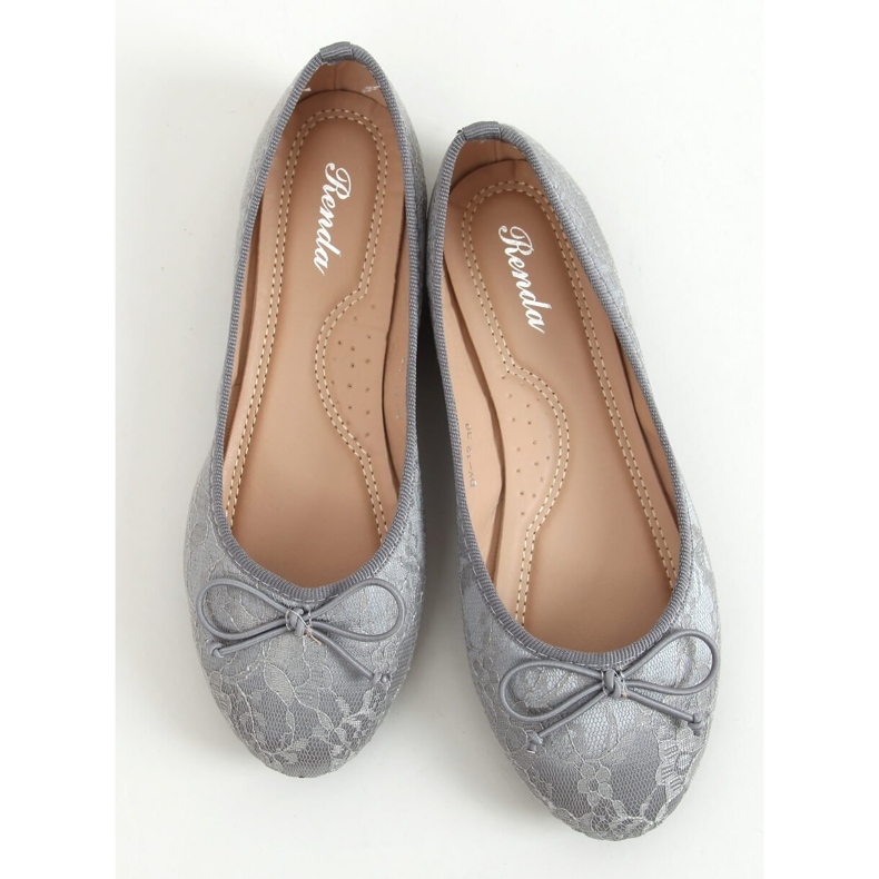 Ballerine in pizzo Casey Grey grigio 1