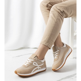 Sneakers da donna Lesina marrone beige 1