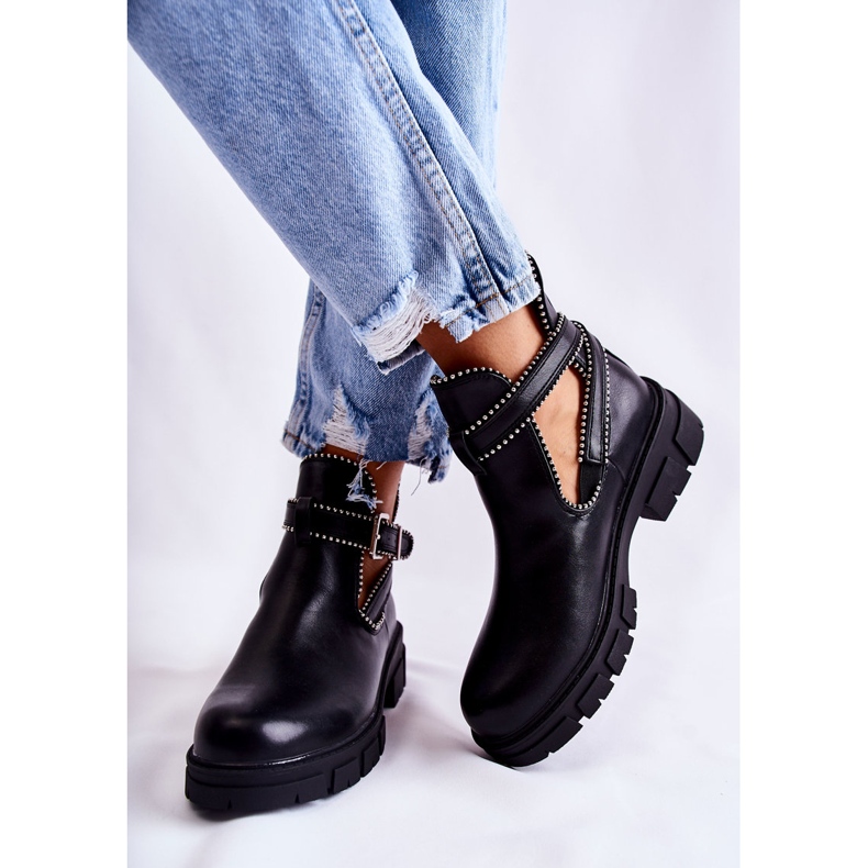 PG1 Stivali Da Donna In Ecopelle Con Borchie Black Clares nero 1