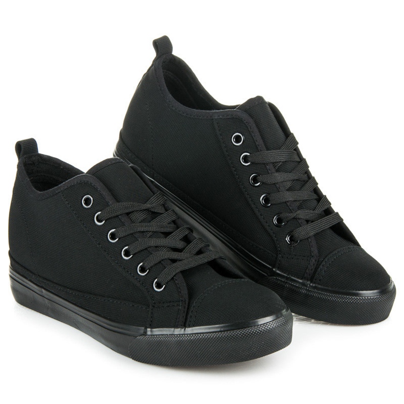 Mckeylor Sneakers nere con zeppa nero 1