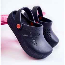 Pantofole leggere per bambini Kroks Big Star II375002 Blu navy 1