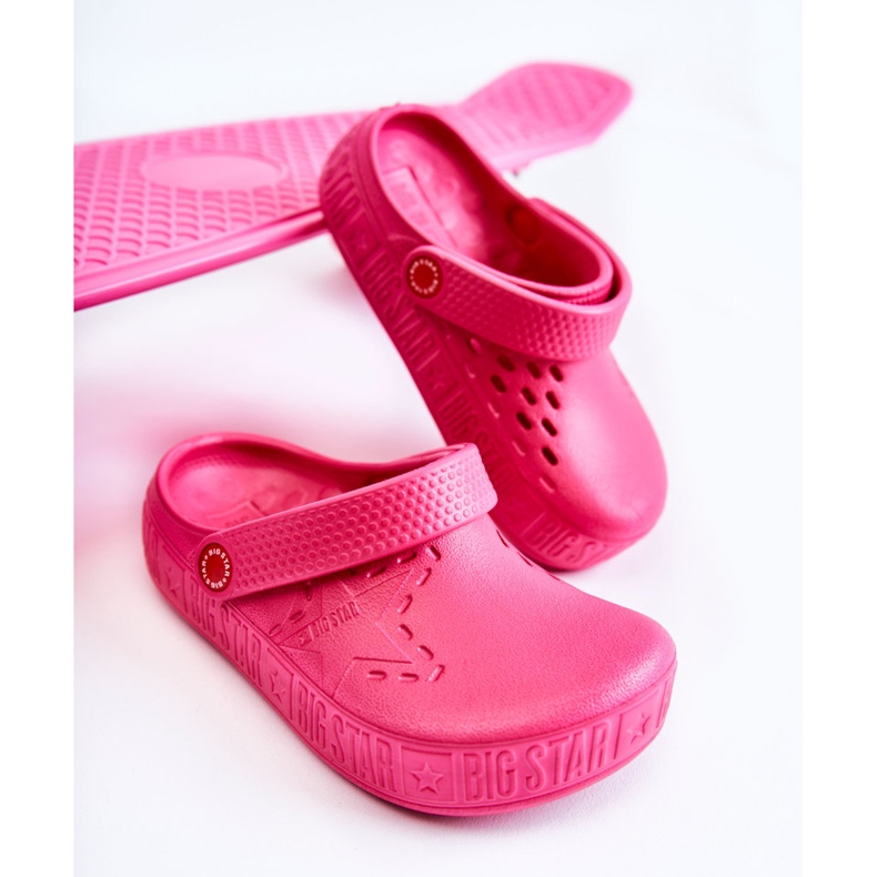 Ciabatte leggere per bambini Kroks Big Star II375006 Fucsia rosa 1